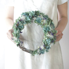 画像をギャラリービューアに読み込む, アジサイのリース 紫陽花 直径 24cm