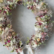 画像をギャラリービューアに読み込む, スモークツリーの大きなリース ピンクカラー 直径35cm