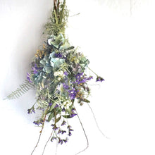 画像をギャラリービューアに読み込む, アジサイのスワッグ 紫陽花 ドライフラワー 長さ32cm