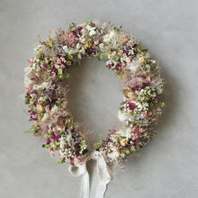 画像をギャラリービューアに読み込む, スモークツリーの大きなリース ピンクカラー 直径35cm