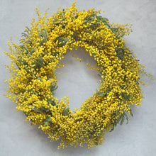 画像をギャラリービューアに読み込む, ミモザのリースLサイズ 直径35cm