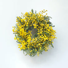 画像をギャラリービューアに読み込む, ミモザのリースSサイズ 直径15cm