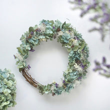 画像をギャラリービューアに読み込む, アジサイのリース 紫陽花 直径 24cm