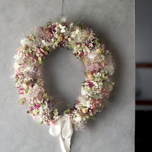 画像をギャラリービューアに読み込む, スモークツリーの大きなリース ピンクカラー 直径35cm