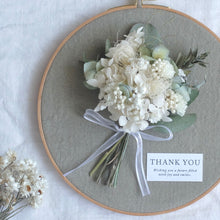 画像をギャラリービューアに読み込む, 特別な日のギフトに|刺繍枠のフラワーブーケ グラスベージュ
