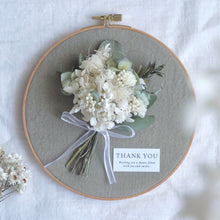 画像をギャラリービューアに読み込む, 特別な日のギフトに|刺繍枠のフラワーブーケ グラスベージュ