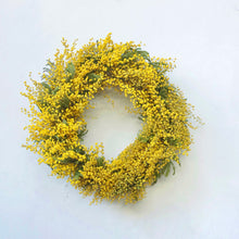 画像をギャラリービューアに読み込む, ミモザのリースLサイズ 直径35cm