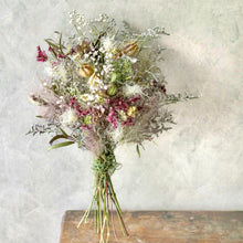 画像をギャラリービューアに読み込む, スモークツリーとスターチスのブーケ ピンク ドライフラワー 40cmサイズ

