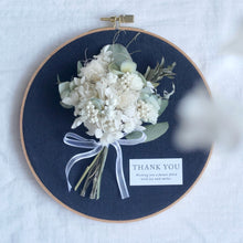 画像をギャラリービューアに読み込む, 特別な日のギフトに｜刺繍枠のフラワーブーケ ネイビー

